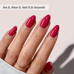 BTArtbox uñas en forma almendra, 16 tallas para ajuste perfecto.