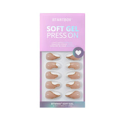 BTArtbox Almond Nails with durable gel finish offering long-lasting shine