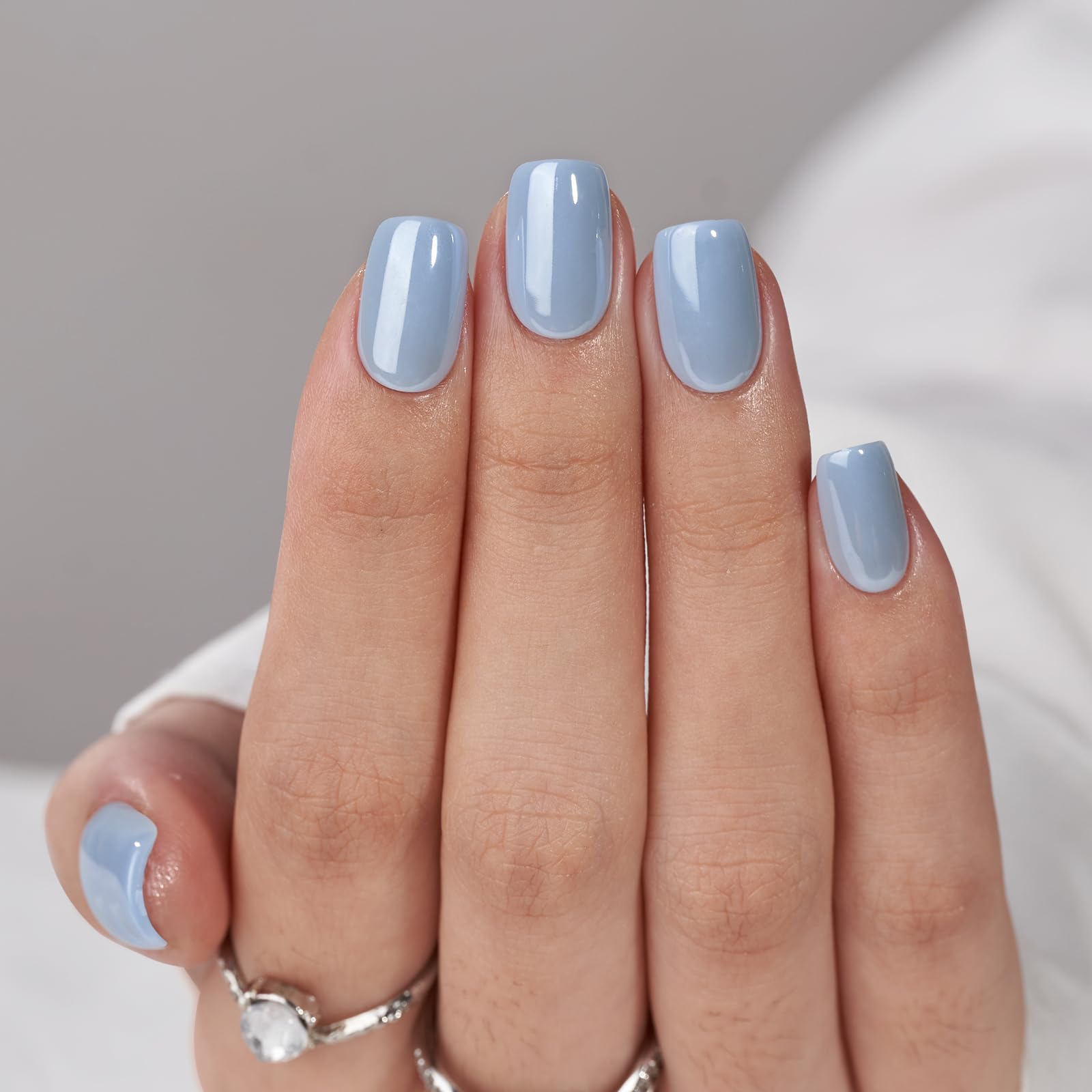 BTArtbox detalle del acabado gel azul, aspecto natural y suave