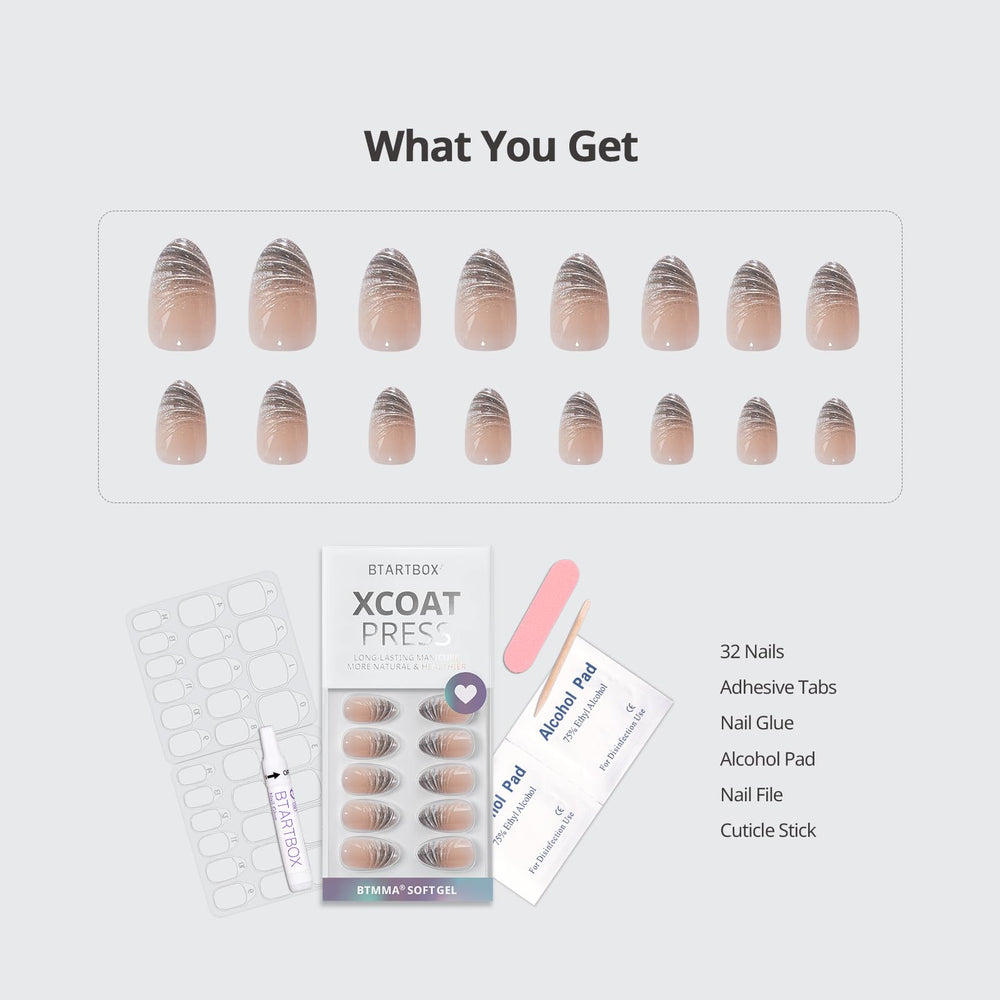 BTArtbox gel glue included for quick, secure nail applications.