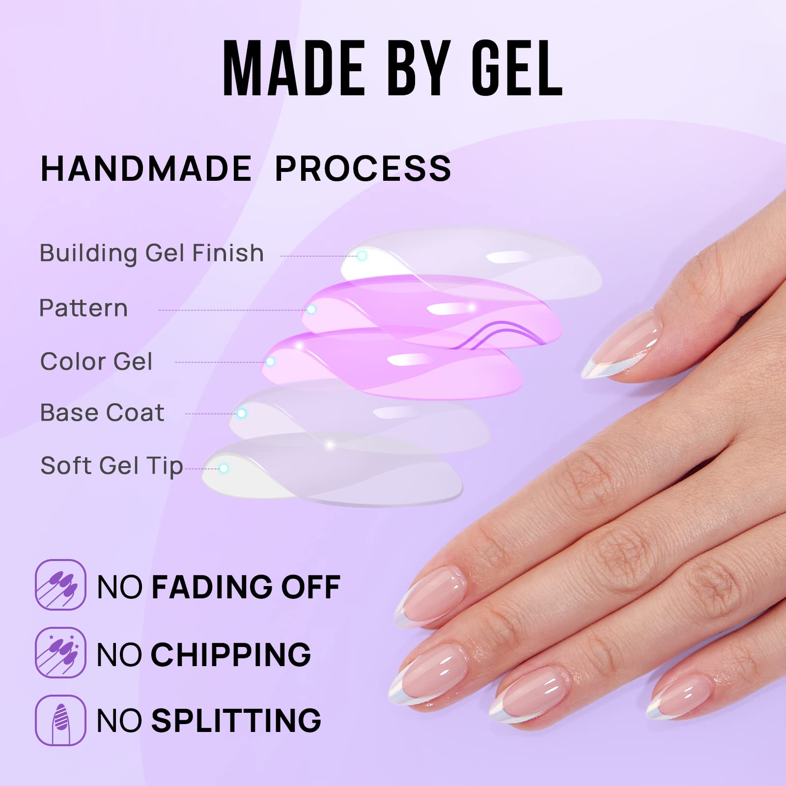 BTArtbox Gel suave brinda sensación natural al colocar uñas.