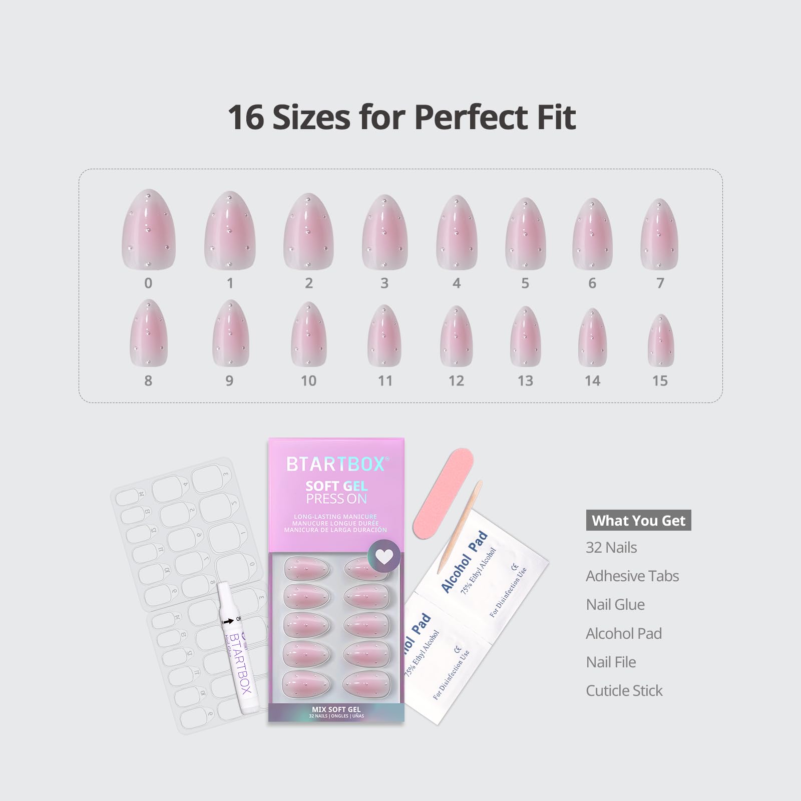 BTArtbox nail file and wooden stick support precise shaping