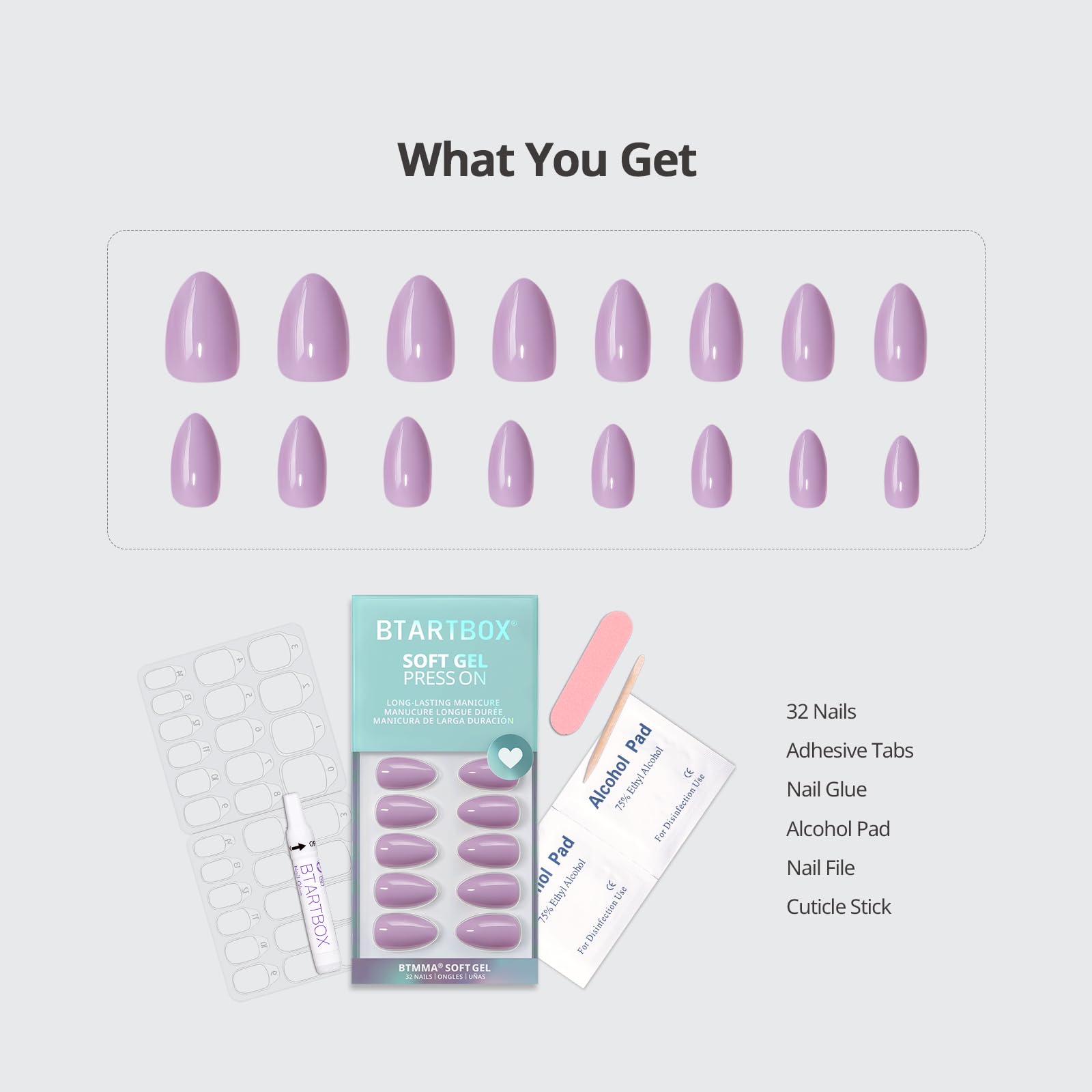 BTArtbox Pegamento y adhesivos para fijar uñas con facilidad.