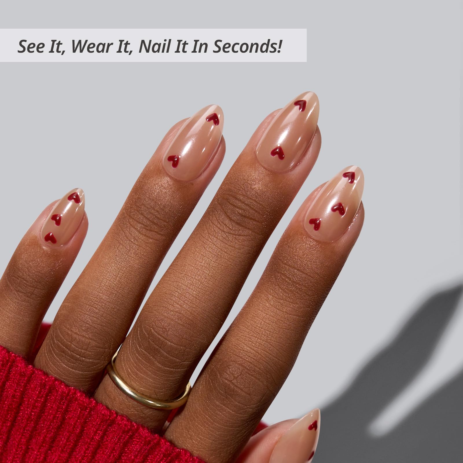 BTArtbox press-on nails almond shape close-up highlights precise edges for quick, salon-style fit.