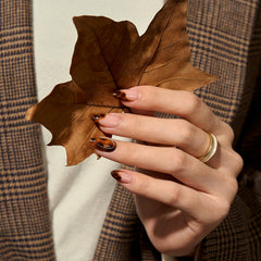 BTArtbox tortoise shell short nails with chic French tip style