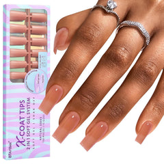 BTArtbox tips de uñas gel cuadradas, aspecto natural y adherencia duradera.