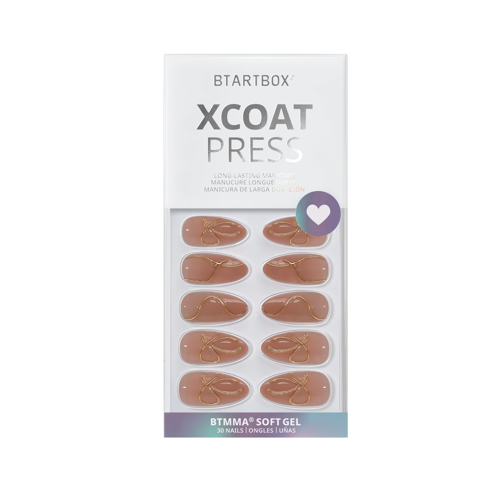 BTArtbox uñas Almond con 15 tallas para ajuste perfecto
