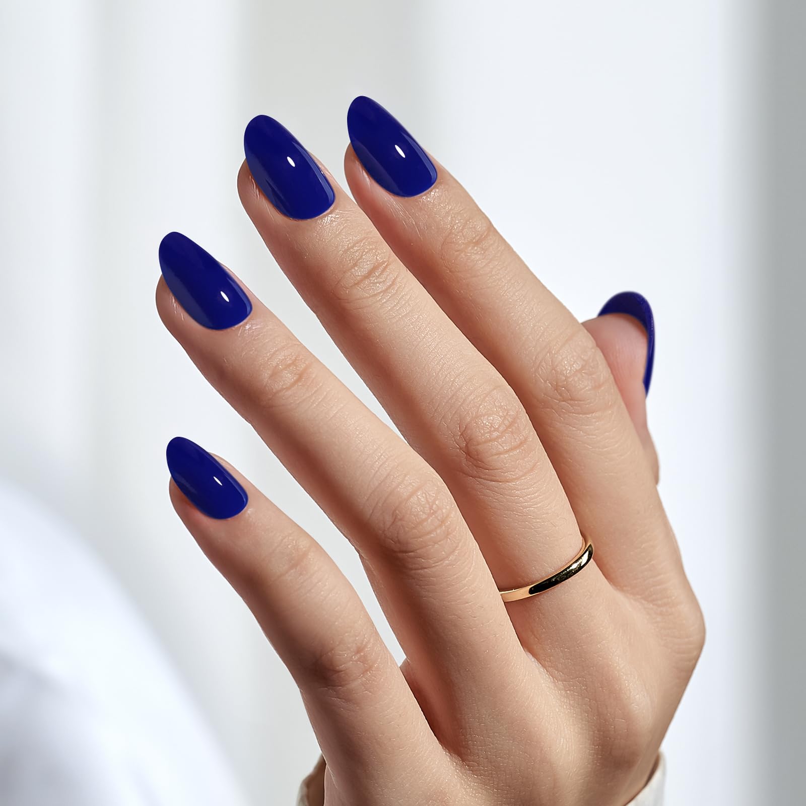 BTArtbox uñas azul marino duraderas, ideales para teclear y tareas diarias