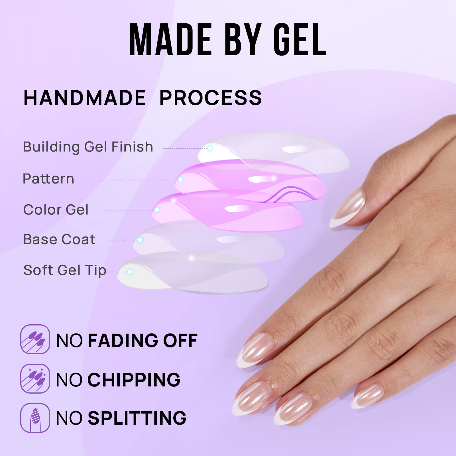 BTArtbox uñas de gel suaves, comodidad sin presión
