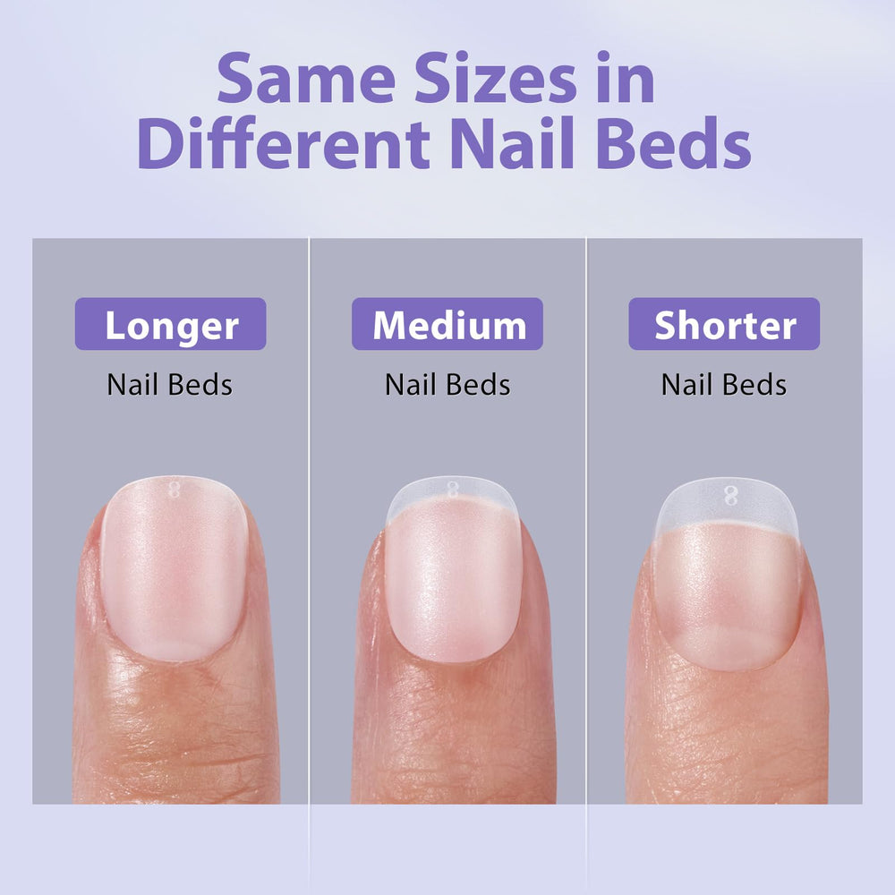 BTArtbox tips con acabado mate preformados para uñas naturales.