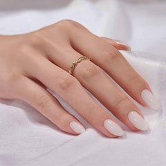 BTArtbox uñas postizas blancas en gel suave con acabado natural para uso diario