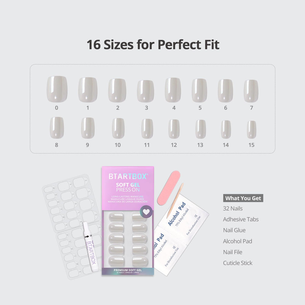 BTArtbox kit de uñas postizas incluye herramientas y estuche para guardar.