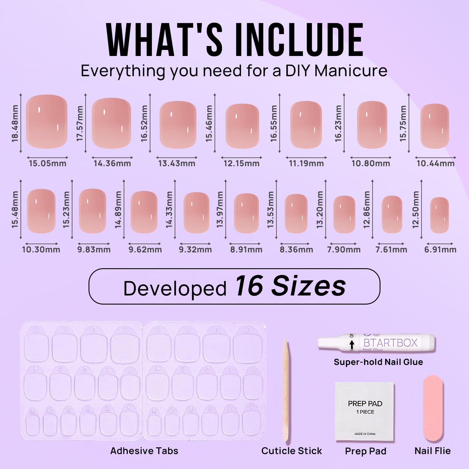 BTArtbox uñas de tu kit en formato corto permiten arreglos fáciles en casa.
