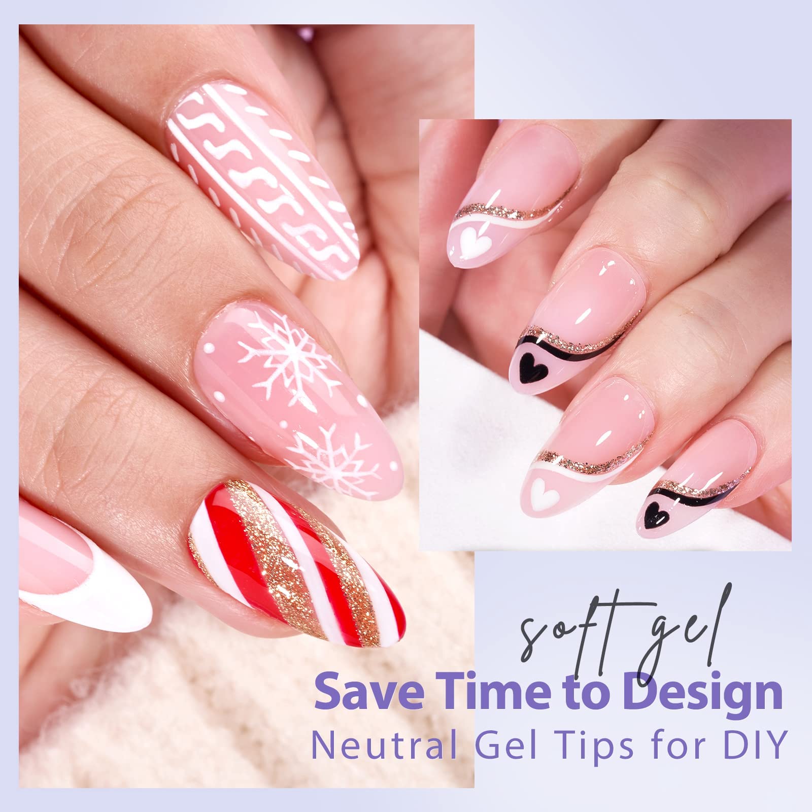 BTArtbox XCOATTIPS extensiones de uñas para uso casero y resultados duraderos.
