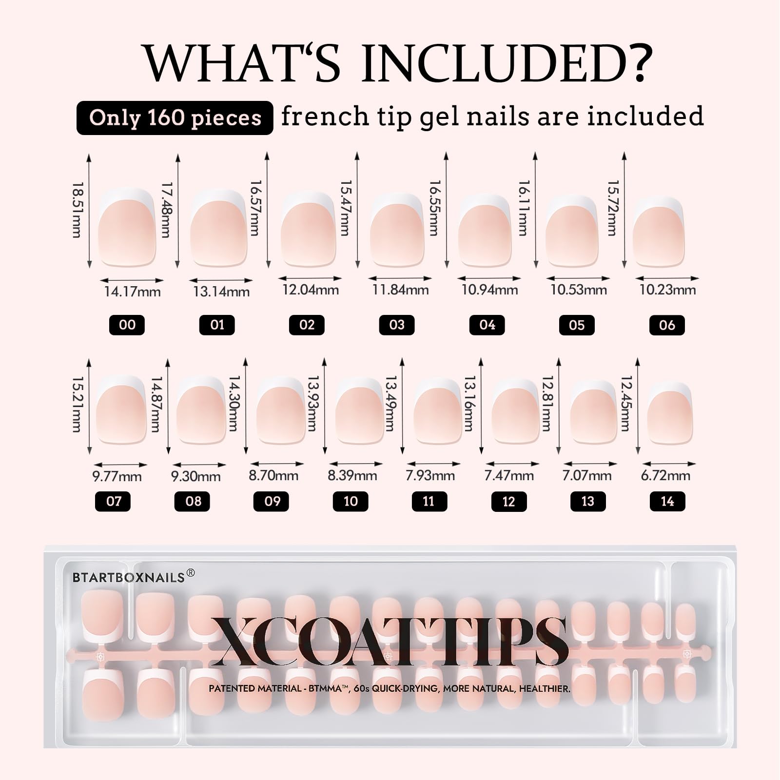 BTArtboxnails 150-piece nail tip pack emphasizes value.
