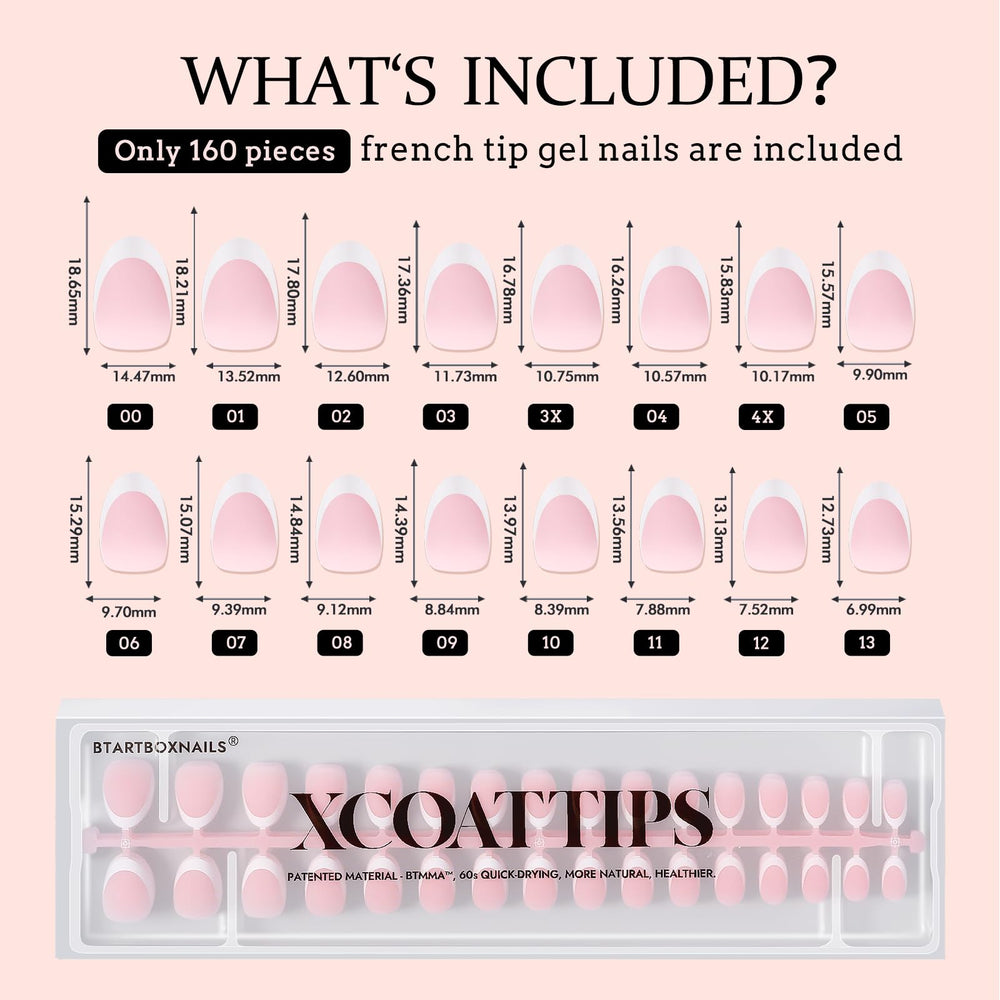 BTArtboxnails comfortable fit for flat and curved nails, no stinging.