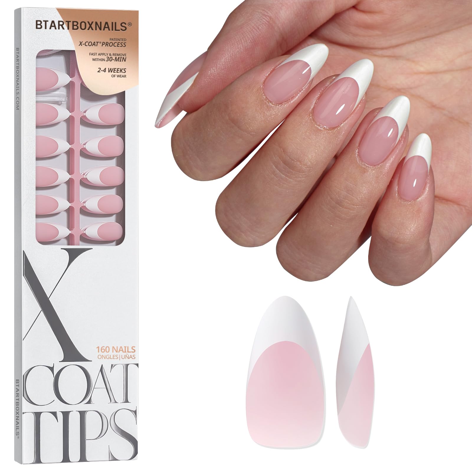 BTArtboxnails French tip nails for a flawless at-home manicure.