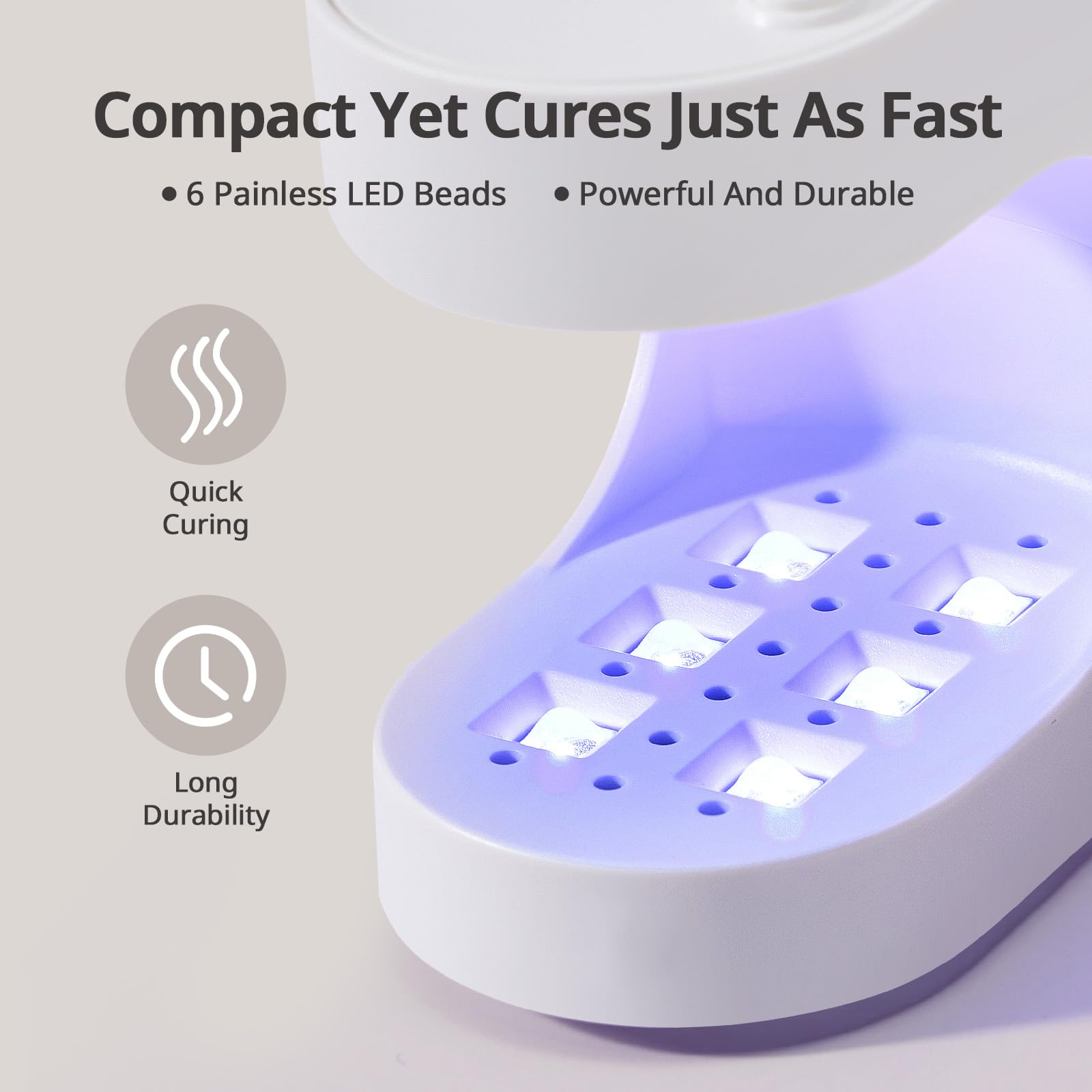 BTARTBOXNAILS Handy Mini Nail Lamp USB-powered for instant use anywhere