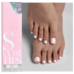 BTArtboxnails SCOATTIPS punta de uña blanca para un acabado natural en los pies