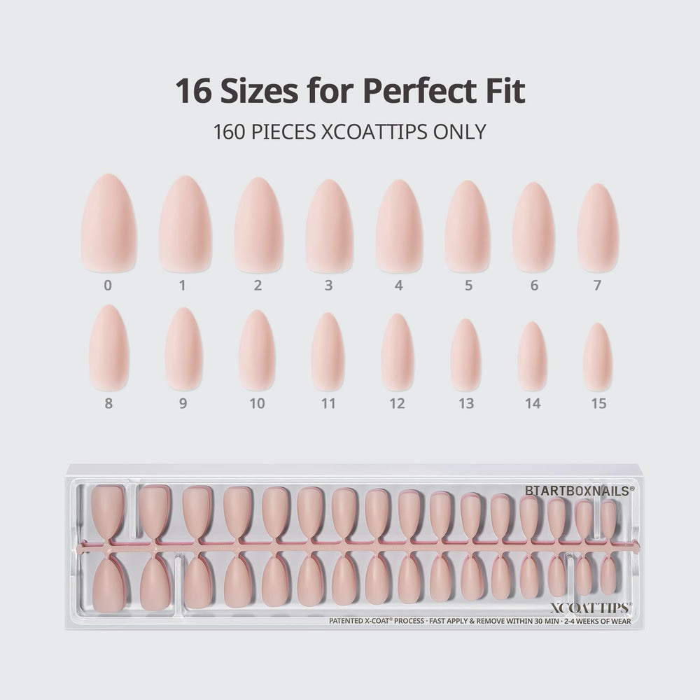 BTArtboxnails 16 tallas para ajuste perfecto