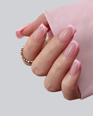BTArtboxnails Frances Tip rosa con XCOAT: curado uniforme para ombré.