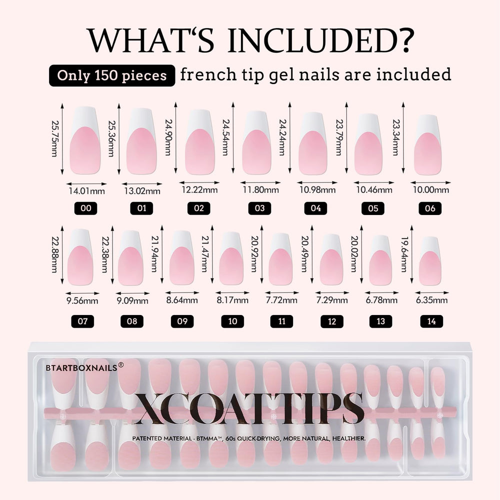 BTArtboxnails ultra-fit tapered tips for seamless nail extension