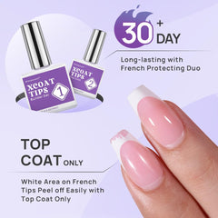BTArtboxnails XCOATTIPS uso rápido con curado de 45–60 segundos para completar la manicura.