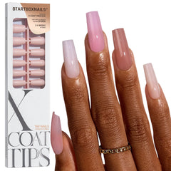 BTArtboxnails XCOATTIPS Bare with five nude shades for versatile everyday looks.