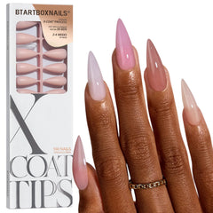 BTArtboxnails XCOATTIPS Bare con 5 tonos nude para looks naturales duraderos