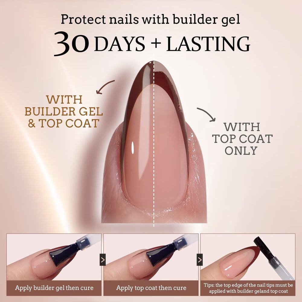 BTArtboxnails XCOATTIPS builder gel for durable nail tips