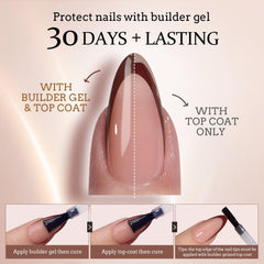 BTArtboxnails XCOATTIPS builder gel for durable nail tips