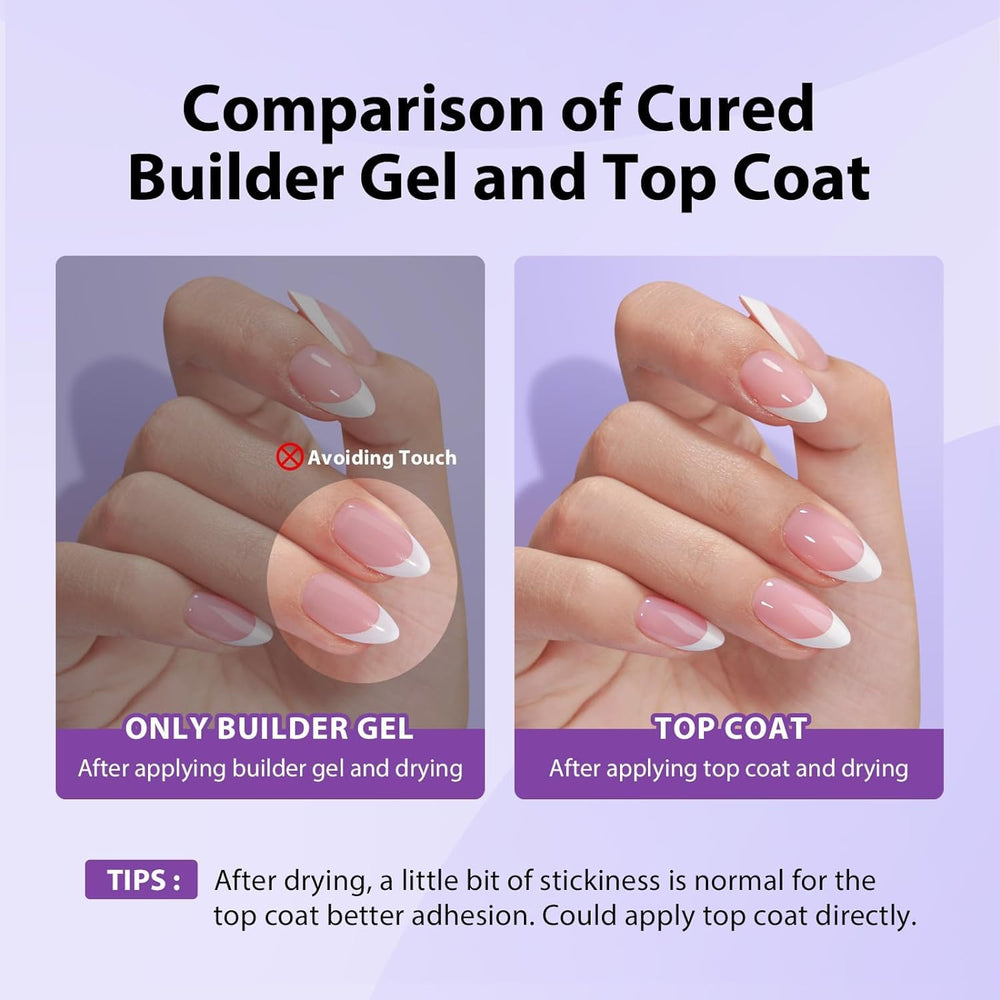 BTArtboxnails XCOATTIPS aplica capa de acabado suave para un brillo resistente.