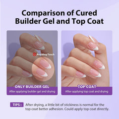 BTArtboxnails XCOATTIPS aplica capa de acabado suave para un brillo resistente.