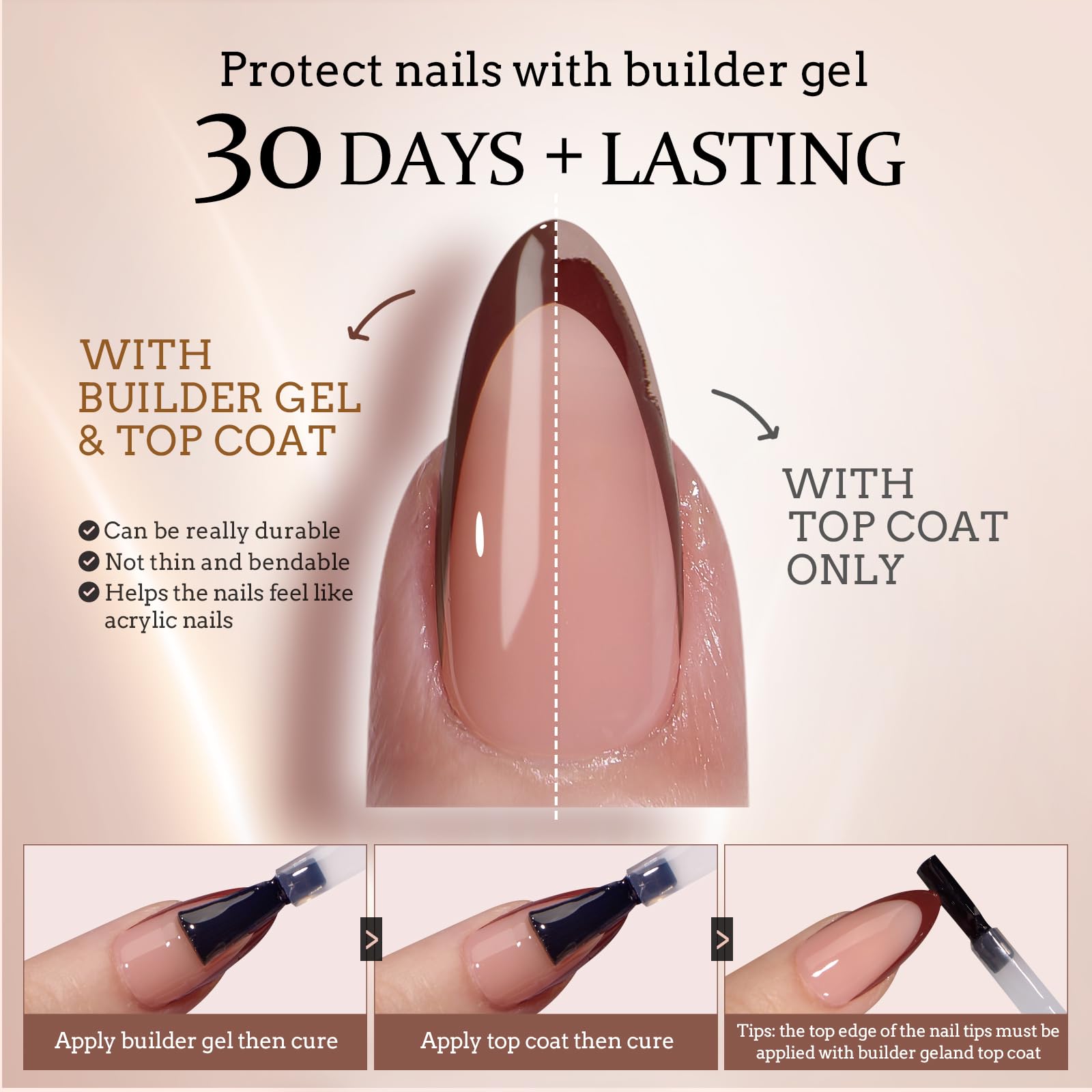 BTArtboxnails XCOATTIPS comfortable soft gel for sting-free wear.