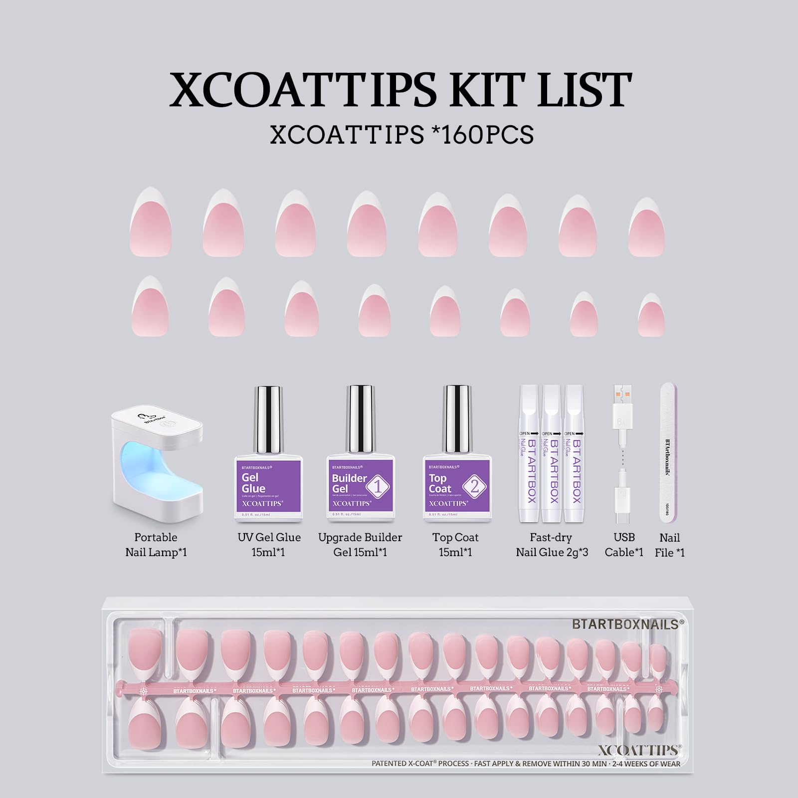BTArtboxnails XCOATTIPS nail file for smooth shaping and finishing.