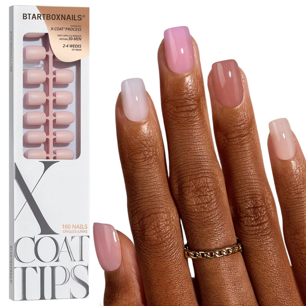 BTArtboxnails XCOATTIPS-nude-5-tonos: cinco tonos para todos los tonos de piel.