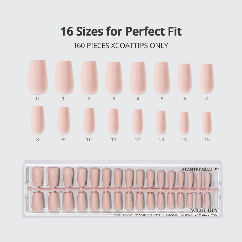 BTArtboxnails XCOATTIPS Easy removal with glue option for flexible timing.