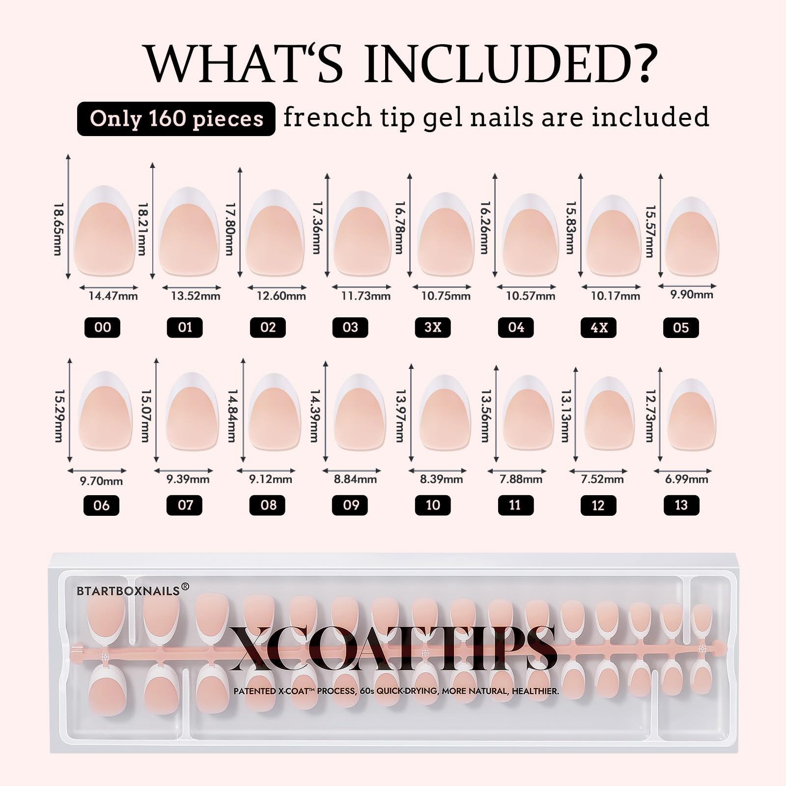 Ready-to-use pack of XCOATTIPS for fast home nail art sessions.