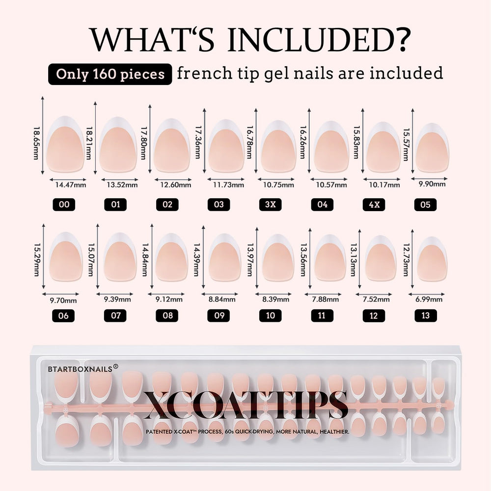 Ready-to-use pack of XCOATTIPS for fast home nail art sessions.