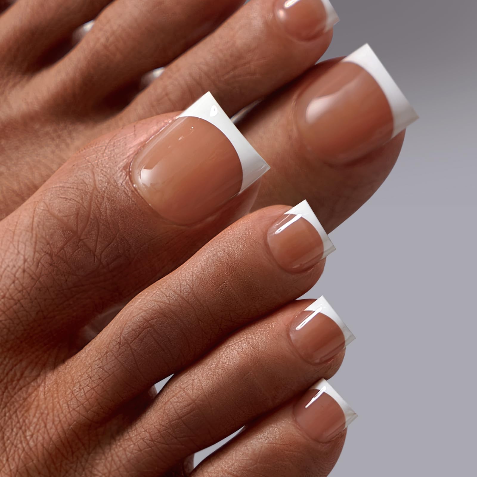 BTArtboxnails XCOATTIPS salon-quality at-home pedicure with brown square tips