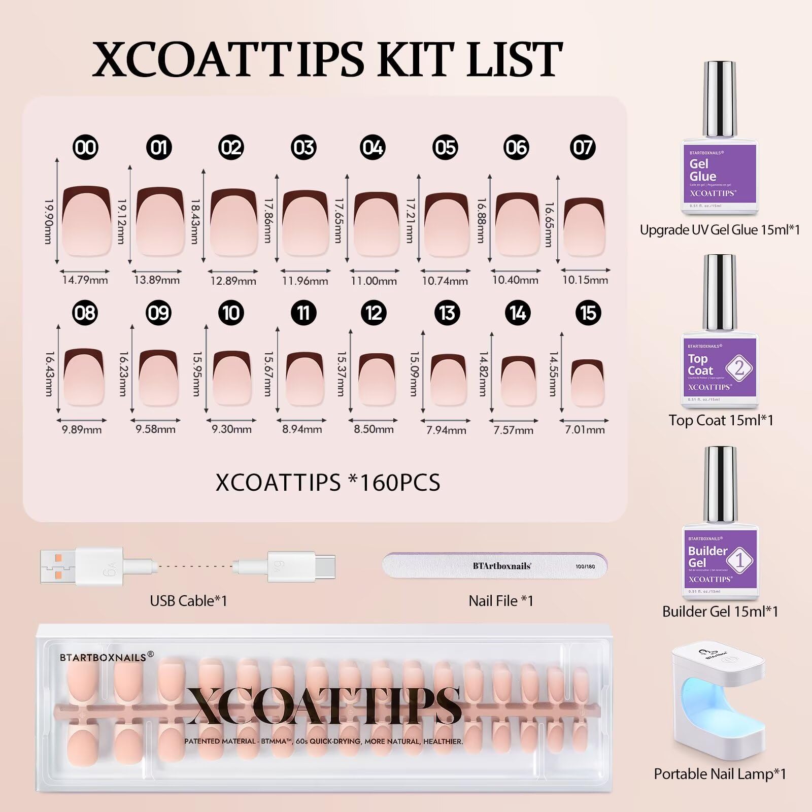 BTArtboxnails XCOATTIPS top coat for long-lasting shine