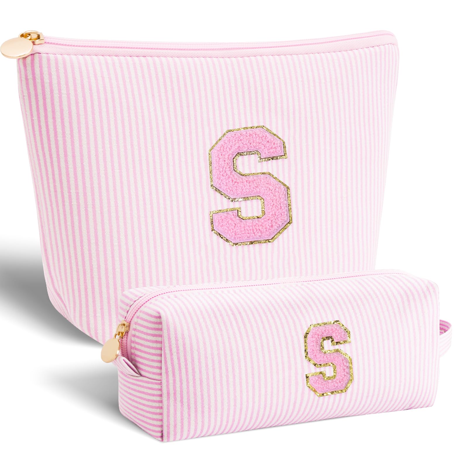 Btffitting makeup bag for teen girls in pink, ideal gift and everyday organizer.