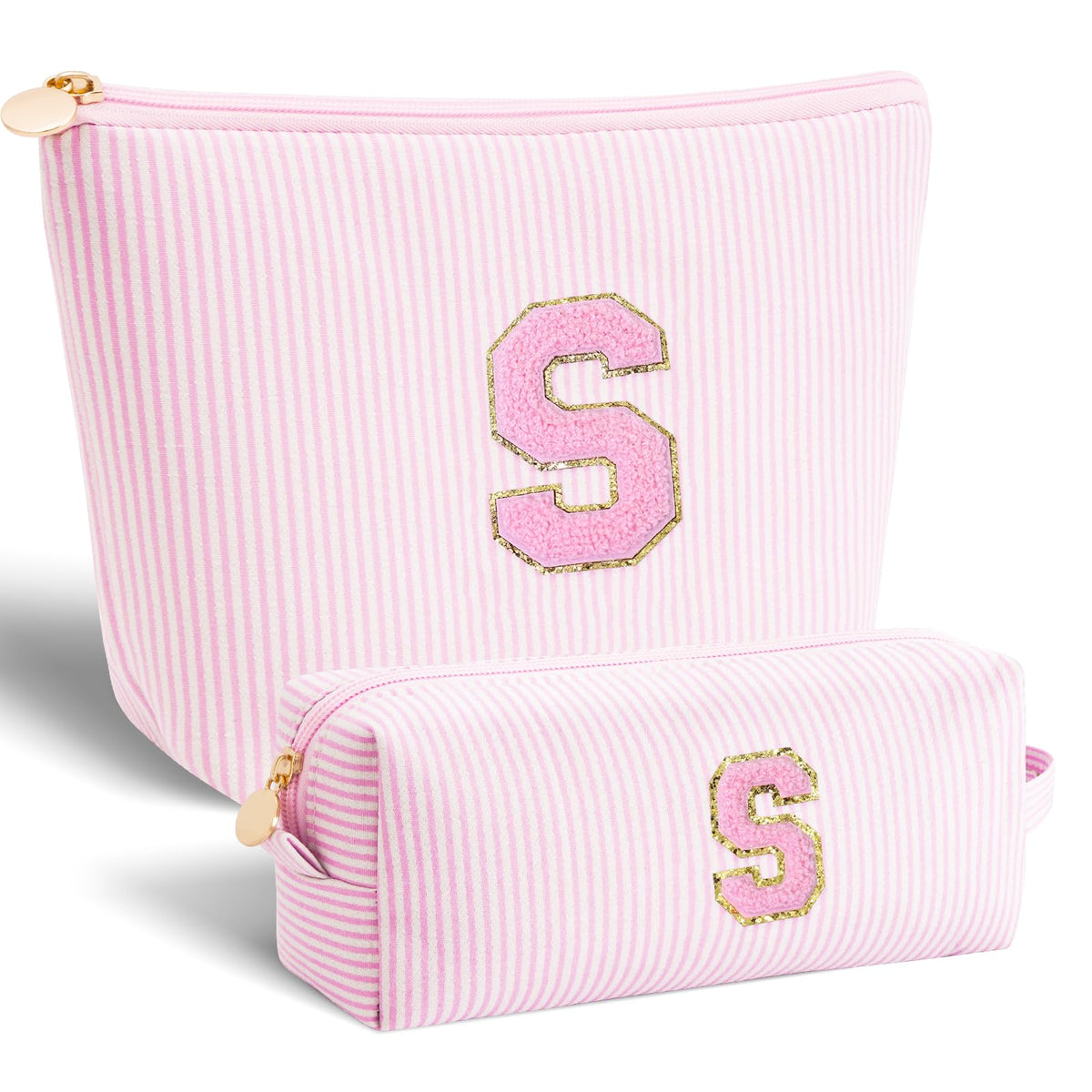 Btffitting makeup bag for teen girls in pink, ideal gift and everyday organizer.