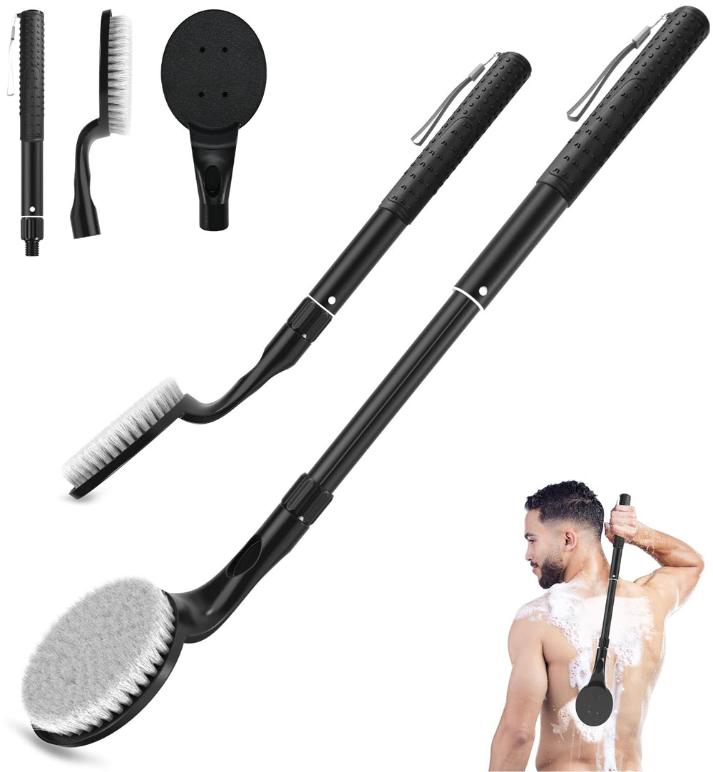BTideas cepillo para espalda extensible con alcance cómodo para ducharse