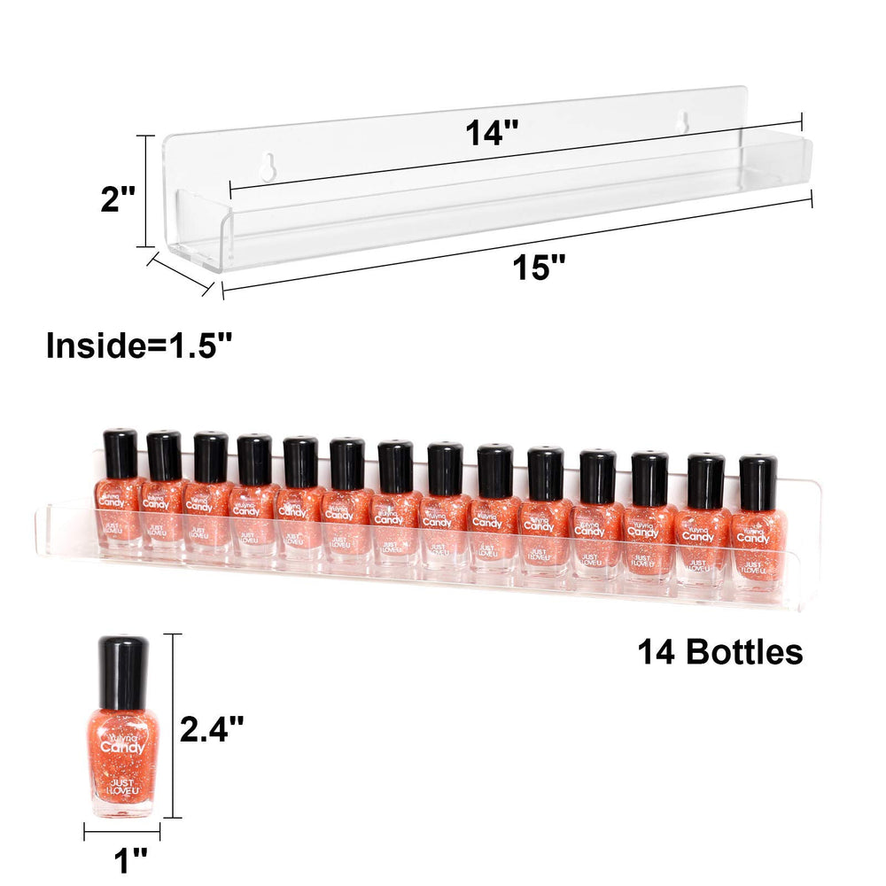BTremary six-tier wall shelf side view demonstrates space-saving design.