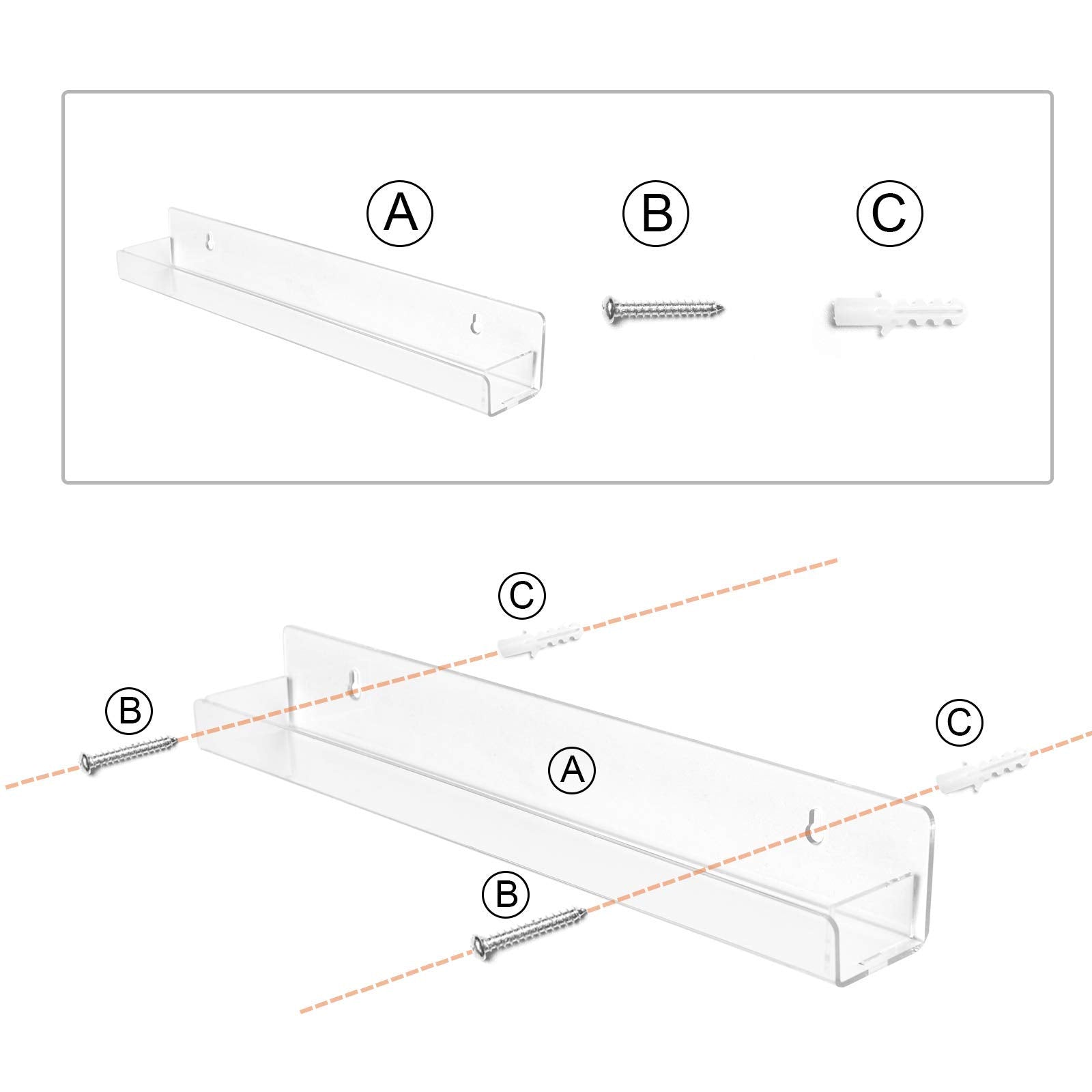 BTremary multi-purpose wall shelf suits makeup, sunglasses, and more.