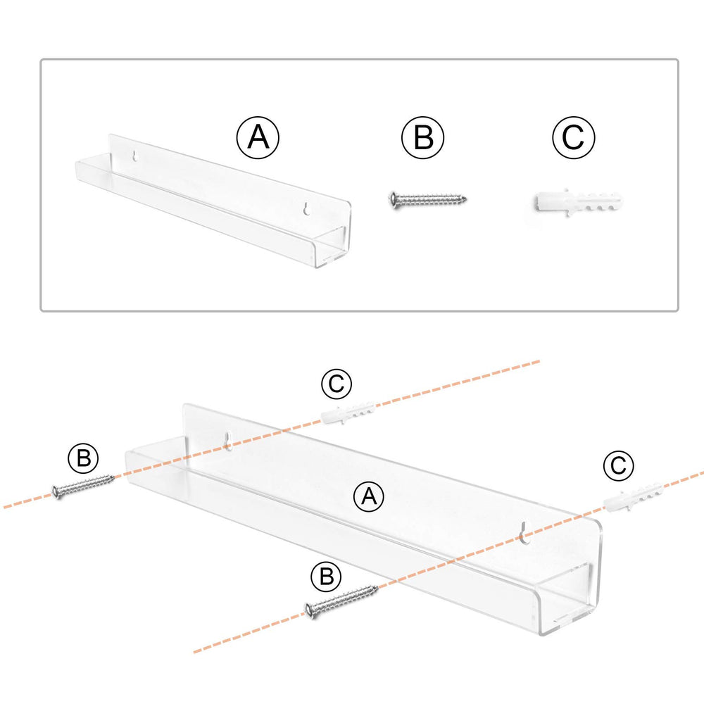 BTremary multi-purpose wall shelf suits makeup, sunglasses, and more.