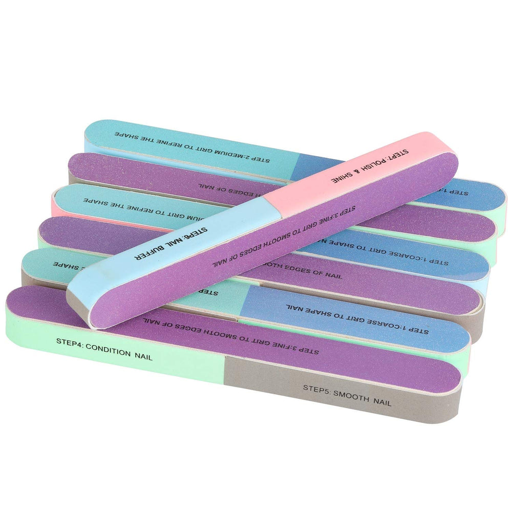BTYMS 12-piece nail files and buffers for professional shaping and buffing