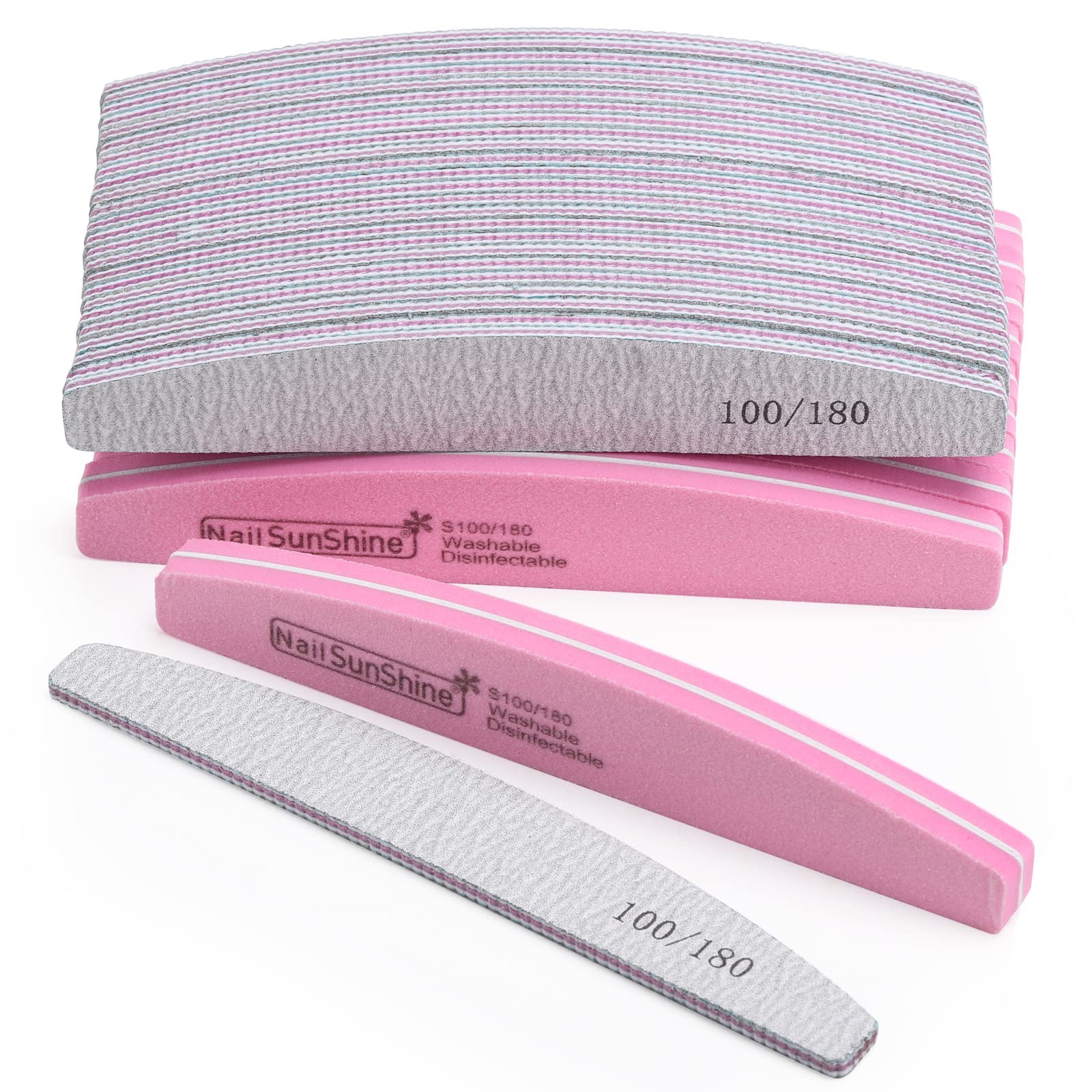 BTYMS 35-count nail files and buffers kit with 100/180 grit for fast shaping and smoothing.