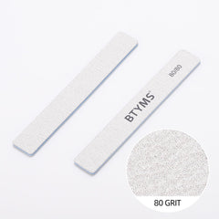 BTYMS 80/80 grit nail file for safe gel or acrylic removal from artificial nails.